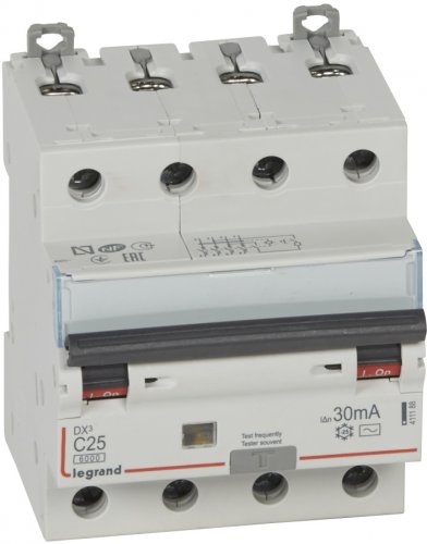 Автомат дифференциального тока АВДТ Legrand DX3 4п 32А 30мА 6,0кА C тип AC картинка